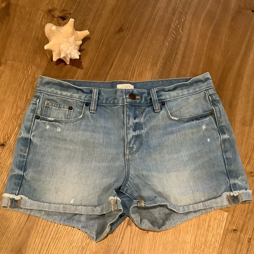 J.Crew cutoff jean shorts distressed size 26